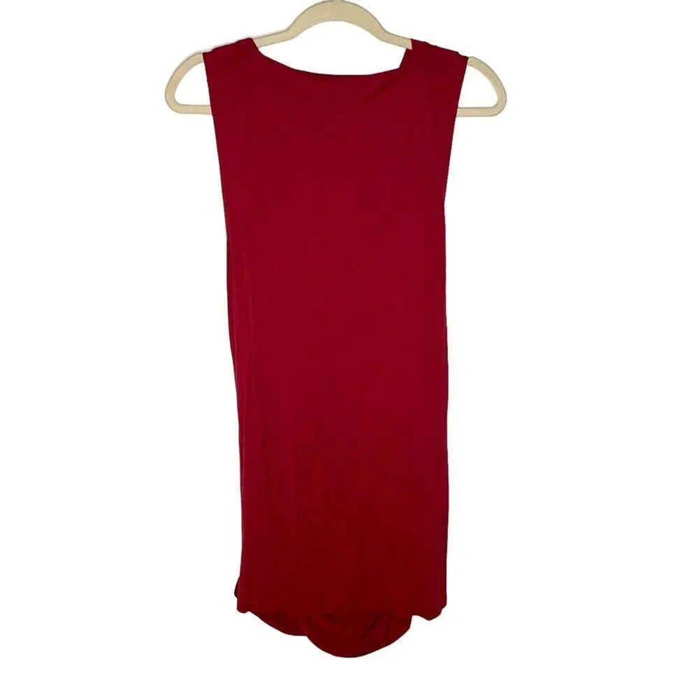 NWT ELOQUII Draped Wrap Front Ruched Red Sleeveless Top Blouse Shirt Size 14 NEW - Picture 11 of 14